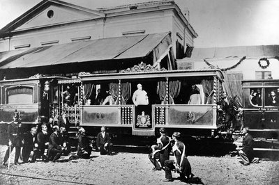 Pope Pius IX Aboard the Papal Train, late 19th Century by Italian Photographer